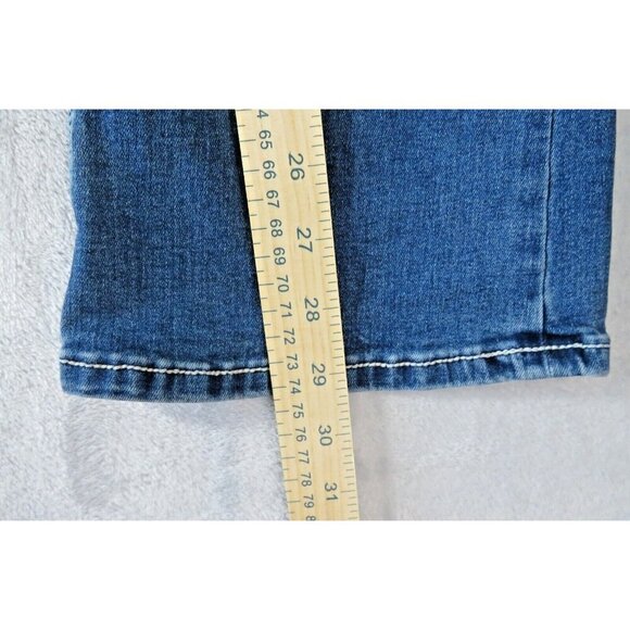 Fire & Rain Flare Jeans Embellished Back Pockets Mid-Rise Y2K Boho Women's Sz 7 - Picture 6 of 10